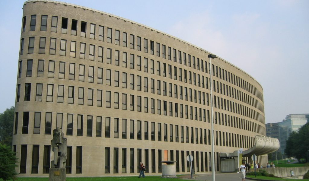 Het Rectoraatsgebouw van de  VUB