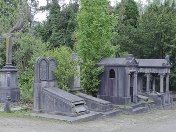 Graftombes op begraafplaats Dieweg © A. de Ville de Goyet urban.brussels