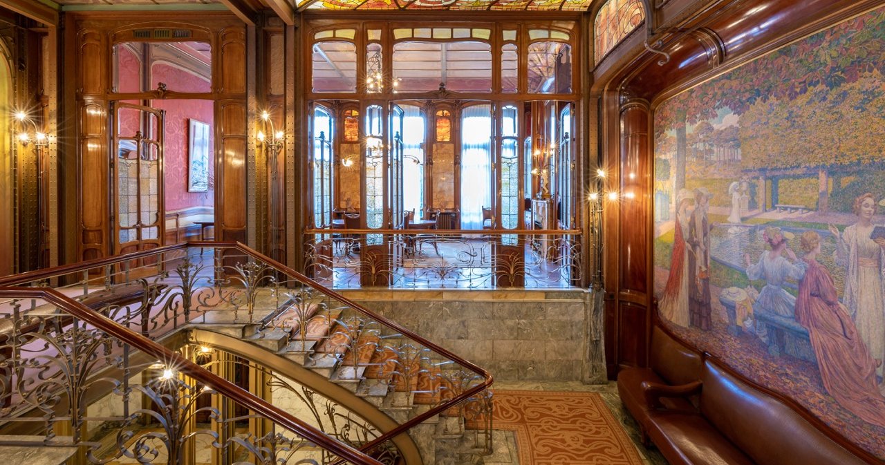 Escalier de l'Hôtel Solvay (Victor Horta, 1894-1903) © Gilles van den Abeele
