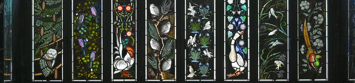 Glas-in-lood in gemeentehuis Vorst, Jean-Baptiste Dewin © Korei Guided Tours